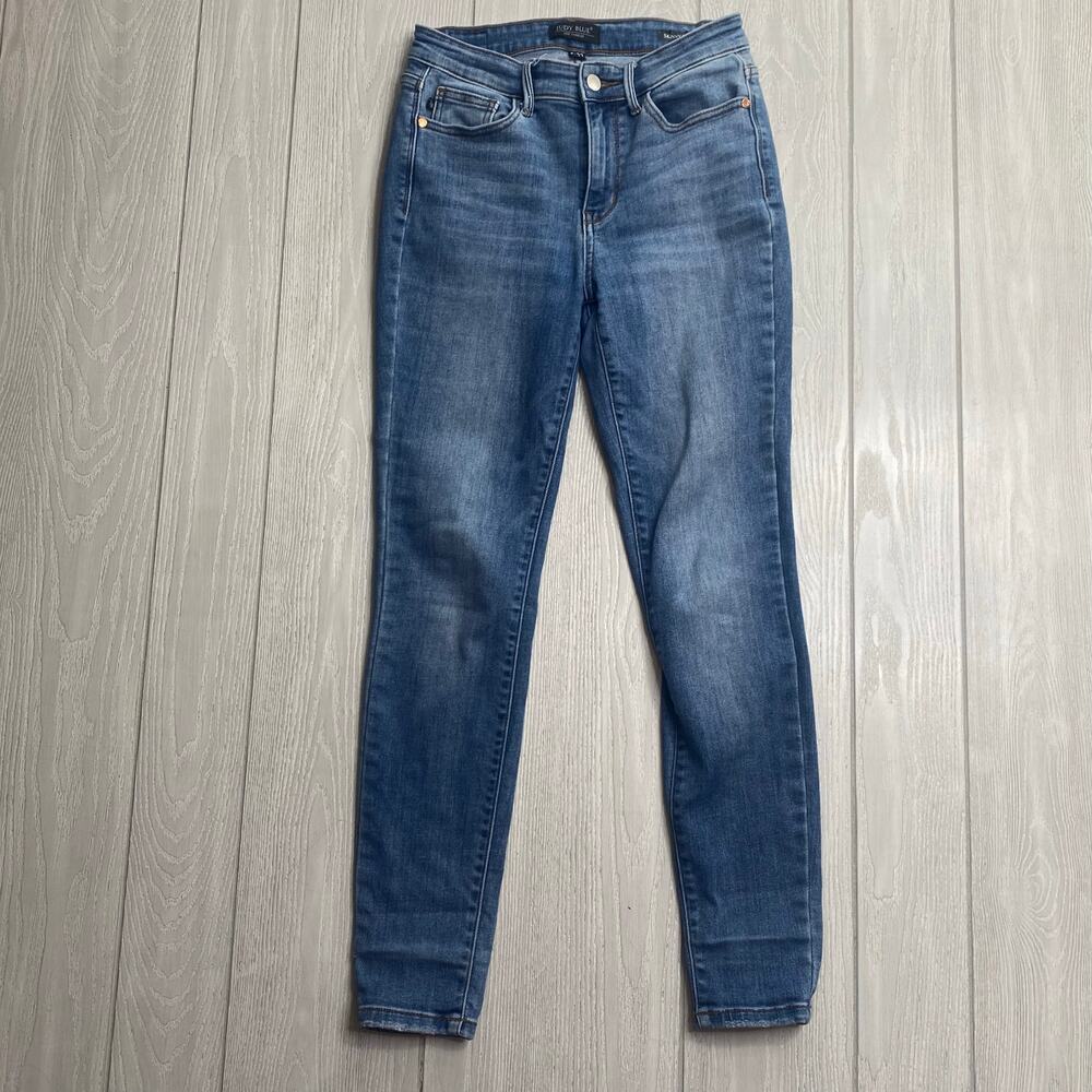 Judy Blue Denim Women's Blue Faded Stretchy Skinny Fit Jeans Size 5 / 27